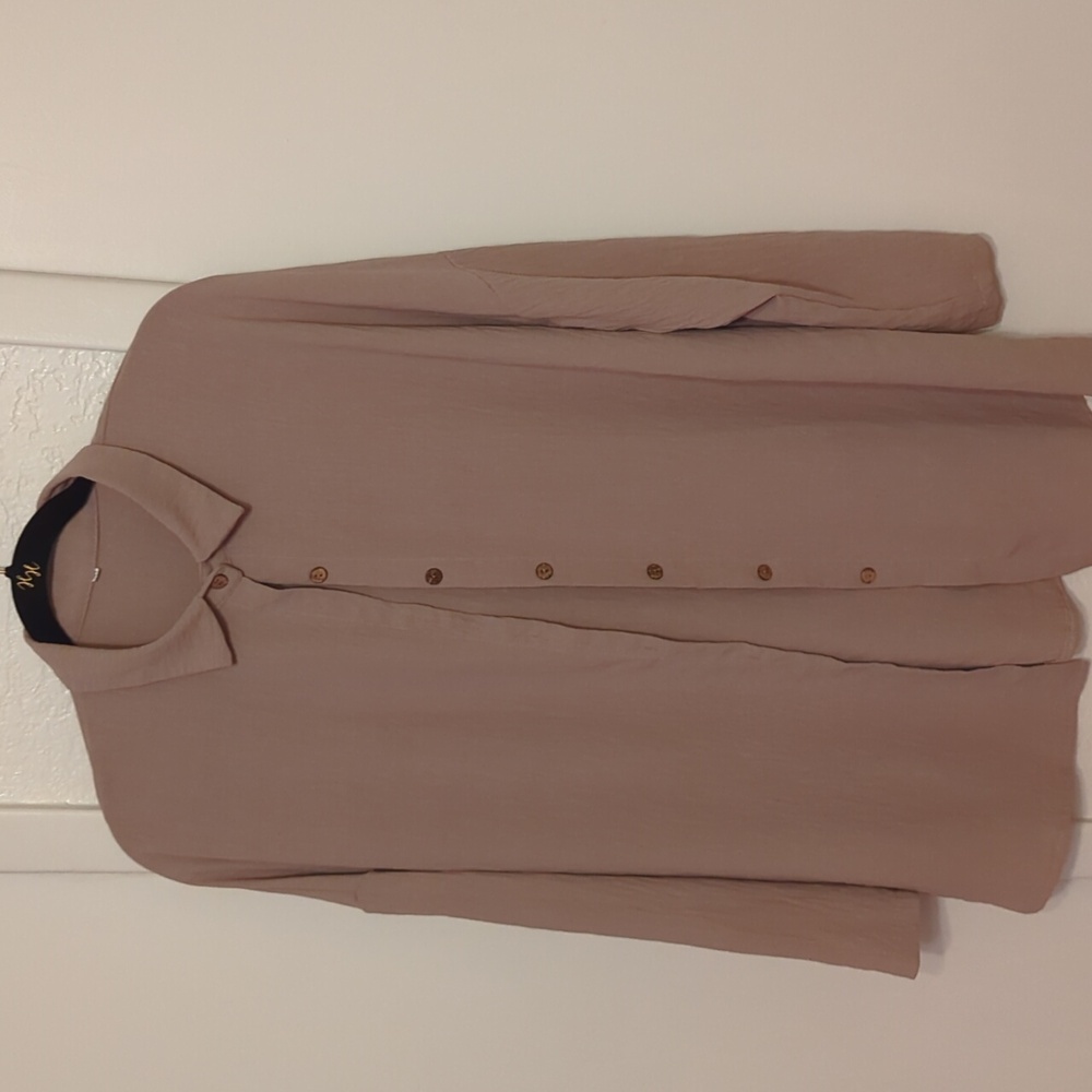 Taupe Button-Up Shirt